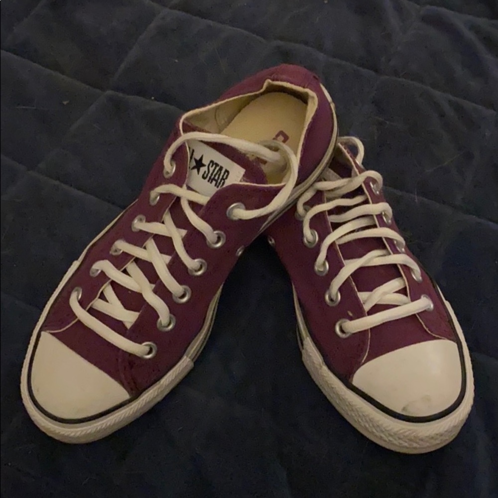 Purple Converse Chuck Taylor low top sneakers